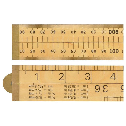 R.S.T. Wooden 4 Fold Rule 1m / 39in (Blister packed)