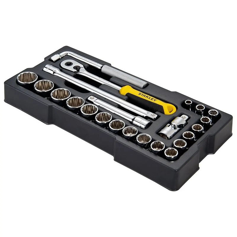 Stanley® Hand Tools 1/2in Drive 12 Point Metric Socket Module 23 Piece