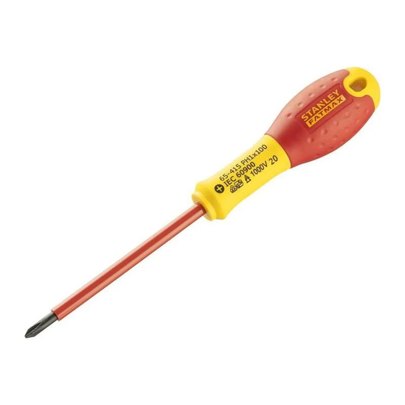 Stanley® Hand Tools FatMax® VDE Insulated Screwdriver Phillips Tip PH1 x 100mm