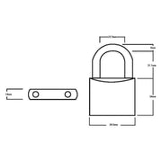 Squire LN4T Lion Brass Padlocks 5-Pin 40mm Twin Pack (2 x LN4KA)