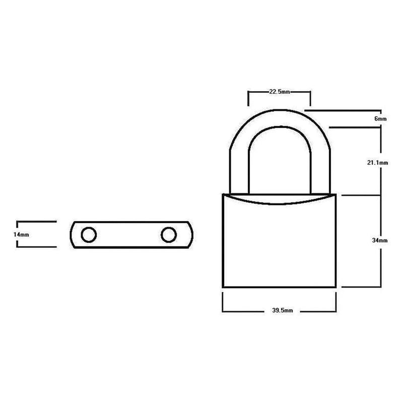 Squire LN4T Lion Brass Padlocks 5-Pin 40mm Twin Pack (2 x LN4KA)