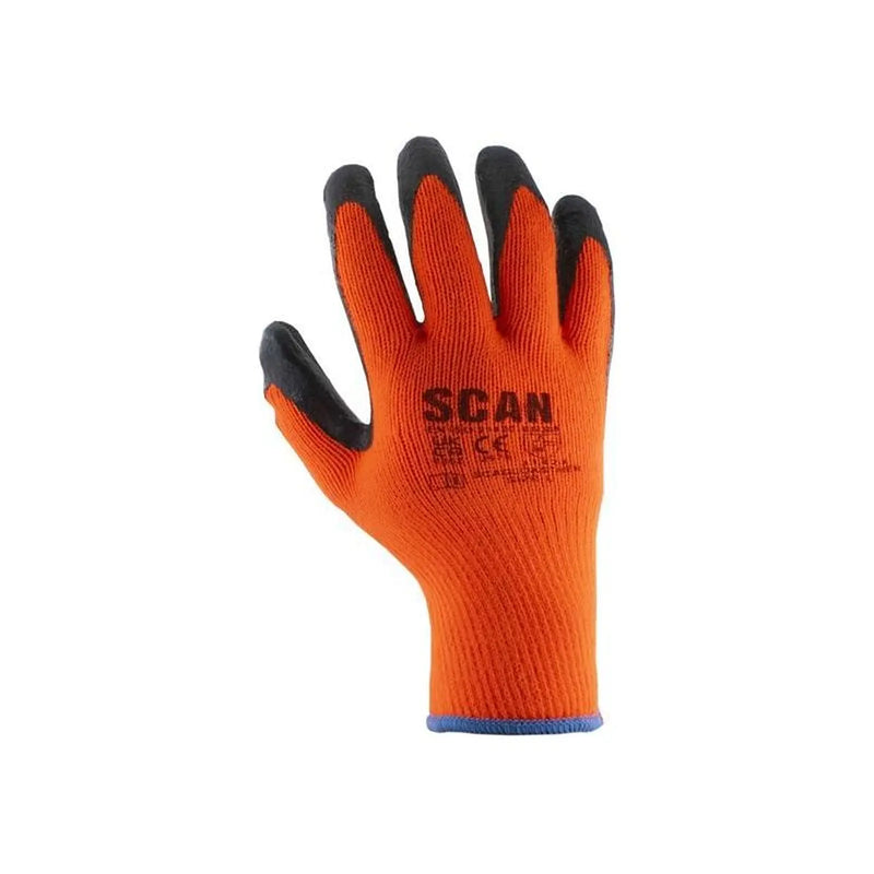 Scan Thermal Latex Coated Gloves - M (Size 8)