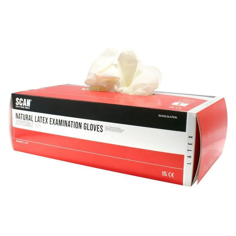 Scan Latex Gloves - Large (Box 100)