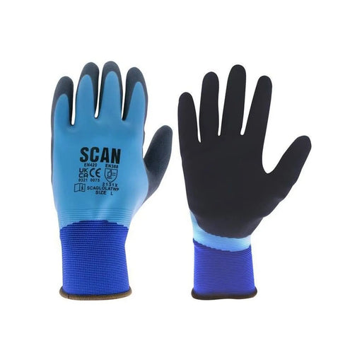 Scan Waterproof Latex Gloves - XL (Size 10)