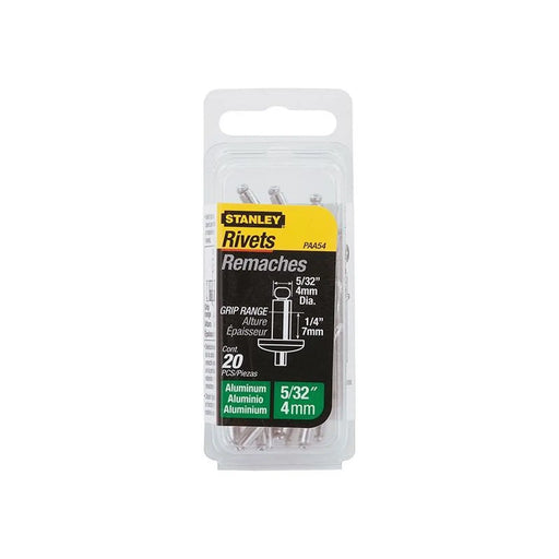 Stanley® Hand Tools 1-PAA54 Aluminium Rivets Medium 4 x 7mm Pack of 20