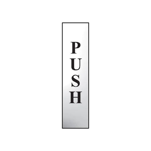 Scan Push Vertical - Polished Chrome Effect 50 x 200mm