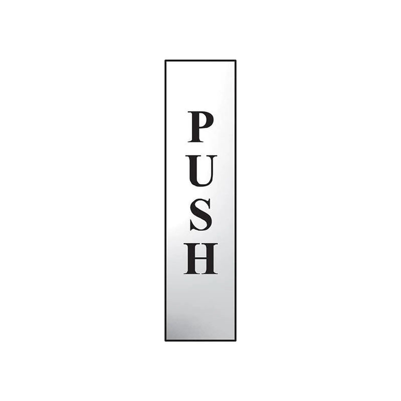 Scan Push Vertical - Polished Chrome Effect 50 x 200mm