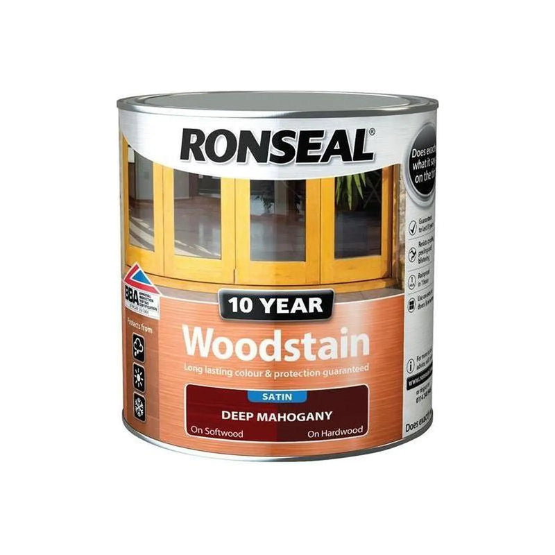 Ronseal 10 Year Woodstain Deep Mahogany 750ml