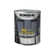 Ronseal 10 Year Weatherproof Wood Paint Grey Stone Satin 750ml