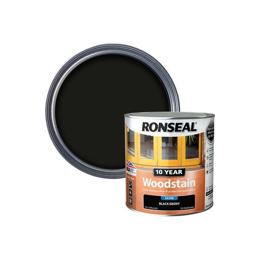 Ronseal 10 Year Woodstain Ebony 2.5 litre