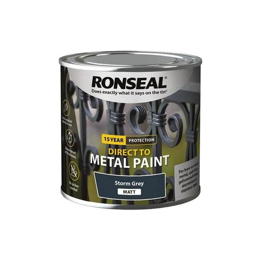 Ronseal Direct to Metal Paint Storm Grey Matt 250ml