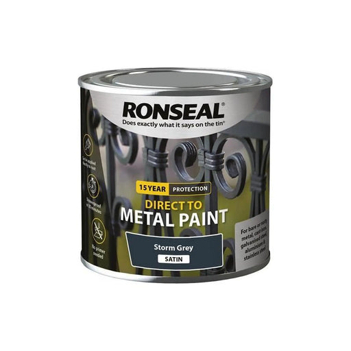 Ronseal Direct to Metal Paint Storm Grey Satin 250ml