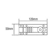 Squire CombiBolt 4 Re-Codable Locking Bolt Chrome 120mm