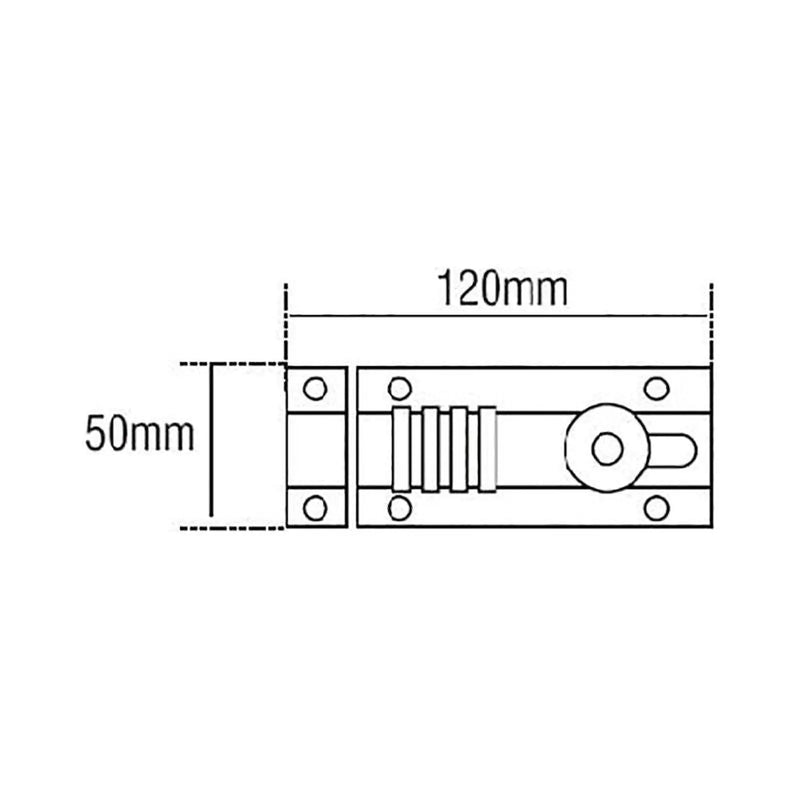 Squire CombiBolt 4 Re-Codable Locking Bolt Chrome 120mm