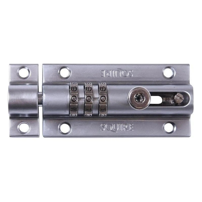 Squire CombiBolt 3 Re-Codable Locking Bolt Chrome 92mm