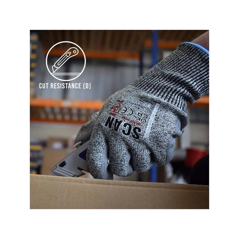 Scan PU Palm Cut D Gloves - XL (Size 10)