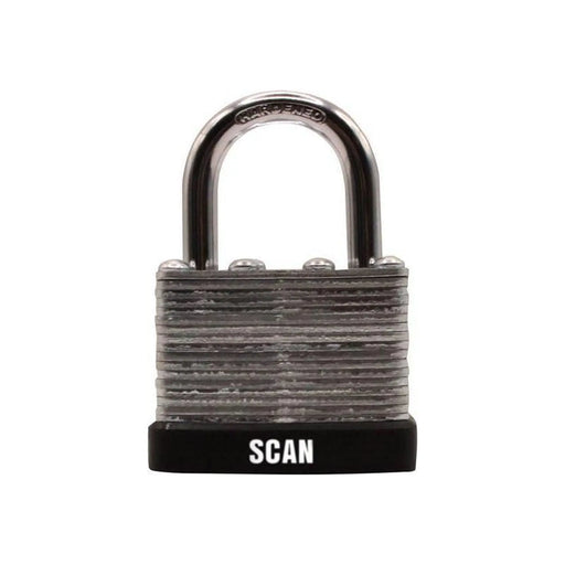 Scan Laminated Steel Padlock 40mm Keyed Alike Pack of 2