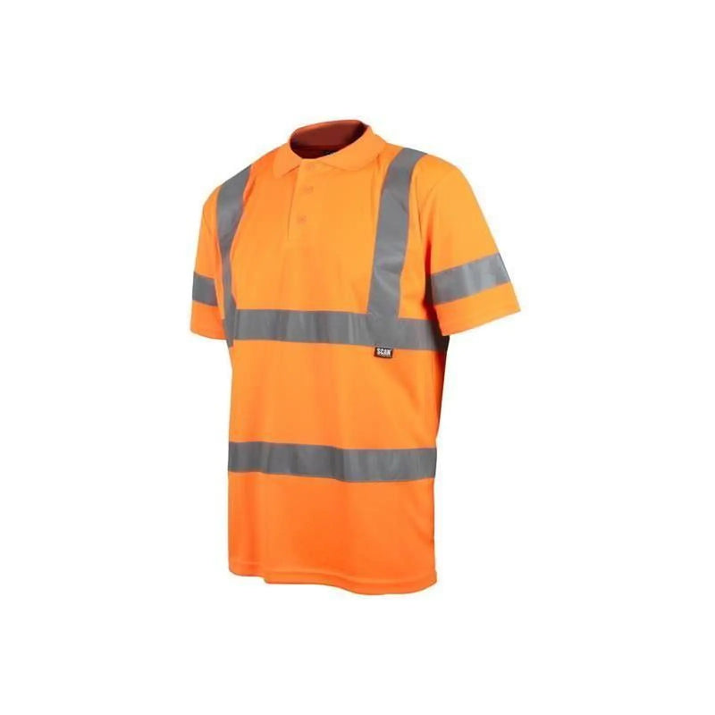 Scan Hi-Vis Polo Shirt Orange - L (42in)