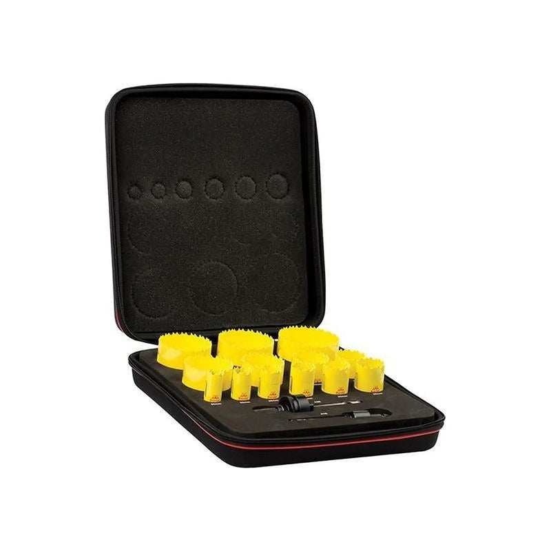 Starrett KDC13021 Deep Cut Bi-Metal Universal Holesaw Kit, 15 Piece