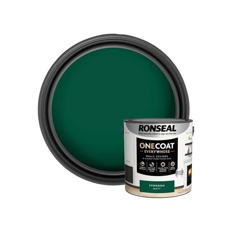 Ronseal One Coat Everywhere Interior Paint Evergreen Matt 2.5 litre