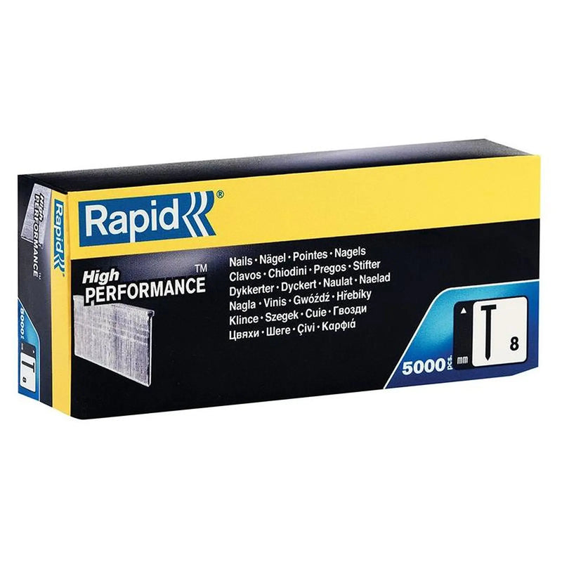 Rapid No.8 Brad Nails 18Ga 25mm (Box 5000)