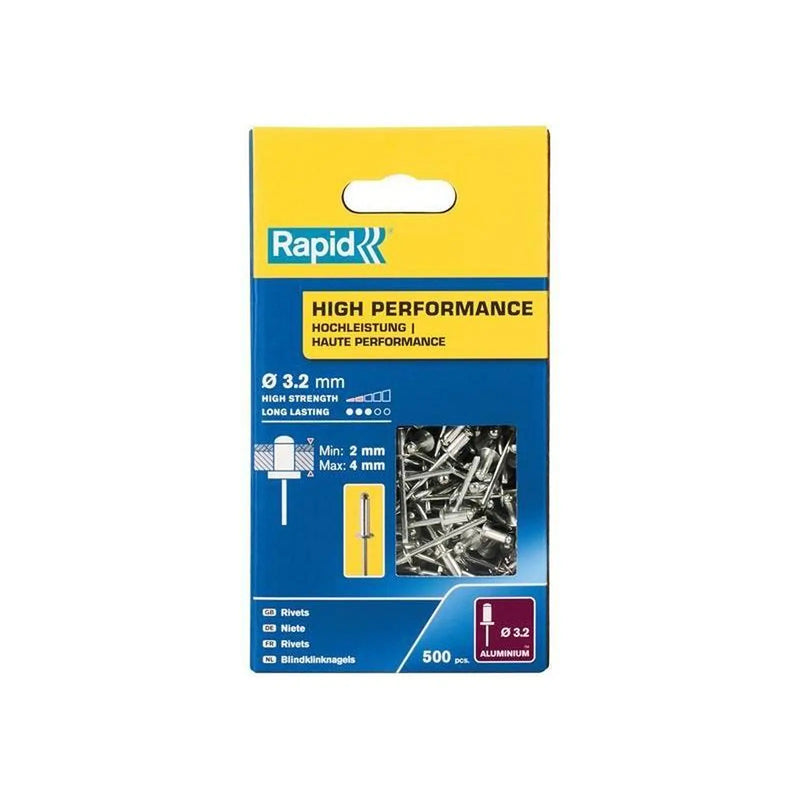 Rapid High Performance Rivets 3.2 x 8mm (Box 500)
