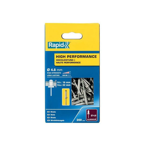 Rapid High Performance Rivets 4.8 x 25mm (Box 200)