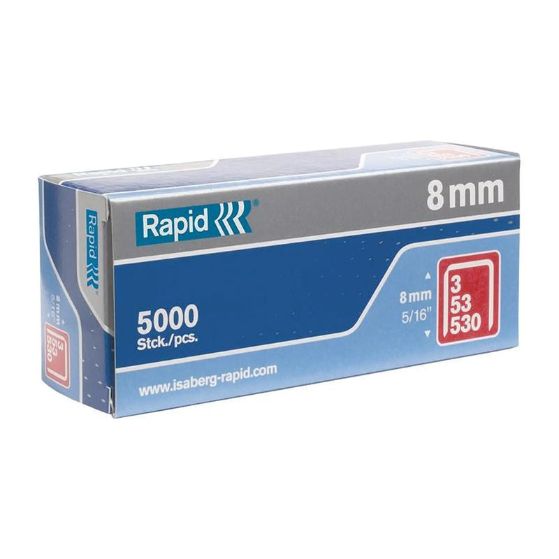 Rapid 53/8B 8mm Galvanised Staples (Box 5000)