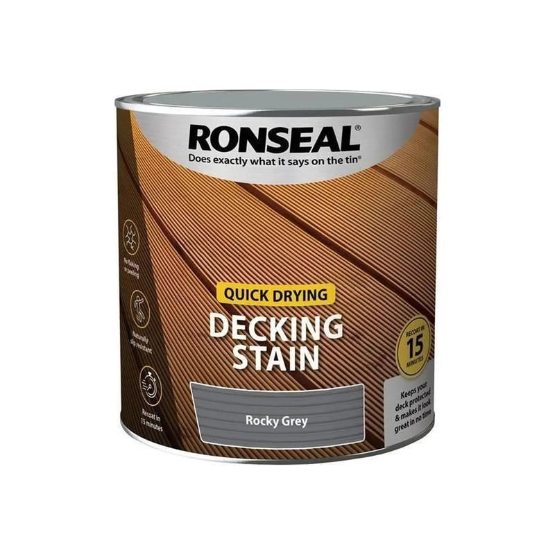 Ronseal Quick Drying Decking Stain Rocky Grey 2.5 litre