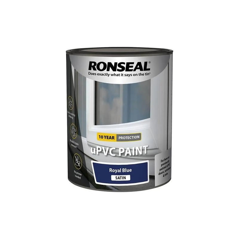 Ronseal uPVC Paint Royal Blue Satin 750ml