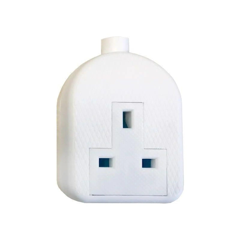Smj White Trailing Extension Socket 13A 1-Gang