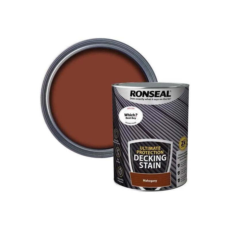 Ronseal Ultimate Protection Decking Stain Rich Mahogany 5 litre