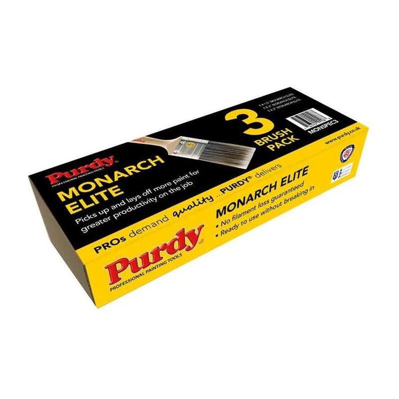 Purdy® Monarch™ Elite™ Paint Brush Set, 3 Piece