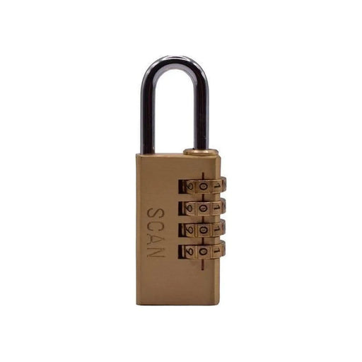 Scan Brass Combination Padlock 28mm