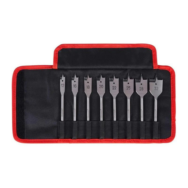 Starrett Flat Wood Drill Bit Set, 8 Piece