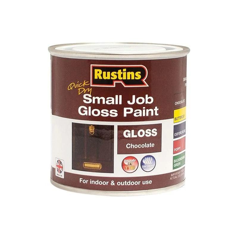 Rustins Quick Dry Small Job Gloss Paint Chocolate 250ml