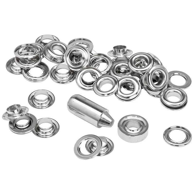 Rapid Eyelets 12 x 23mm (25) + Metal 2 Piece Anvil