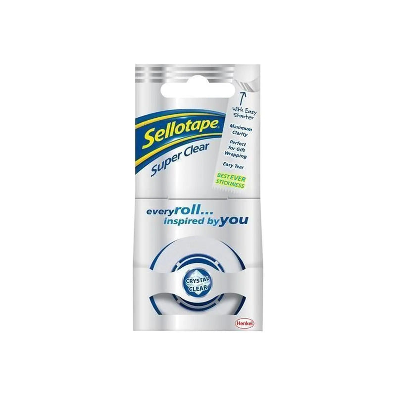 Sellotape Super Clear Sticky Tape - 1 Roll 18mm x 25m