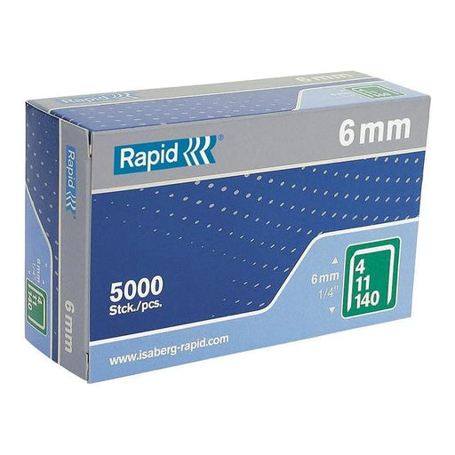 Rapid 140/6 6mm Galvanised Staples (Box 5000)