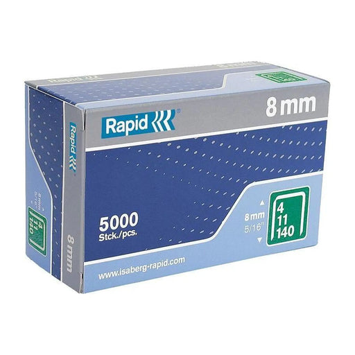 Rapid 140/8 8mm Galvanised Staples (Box 5000)