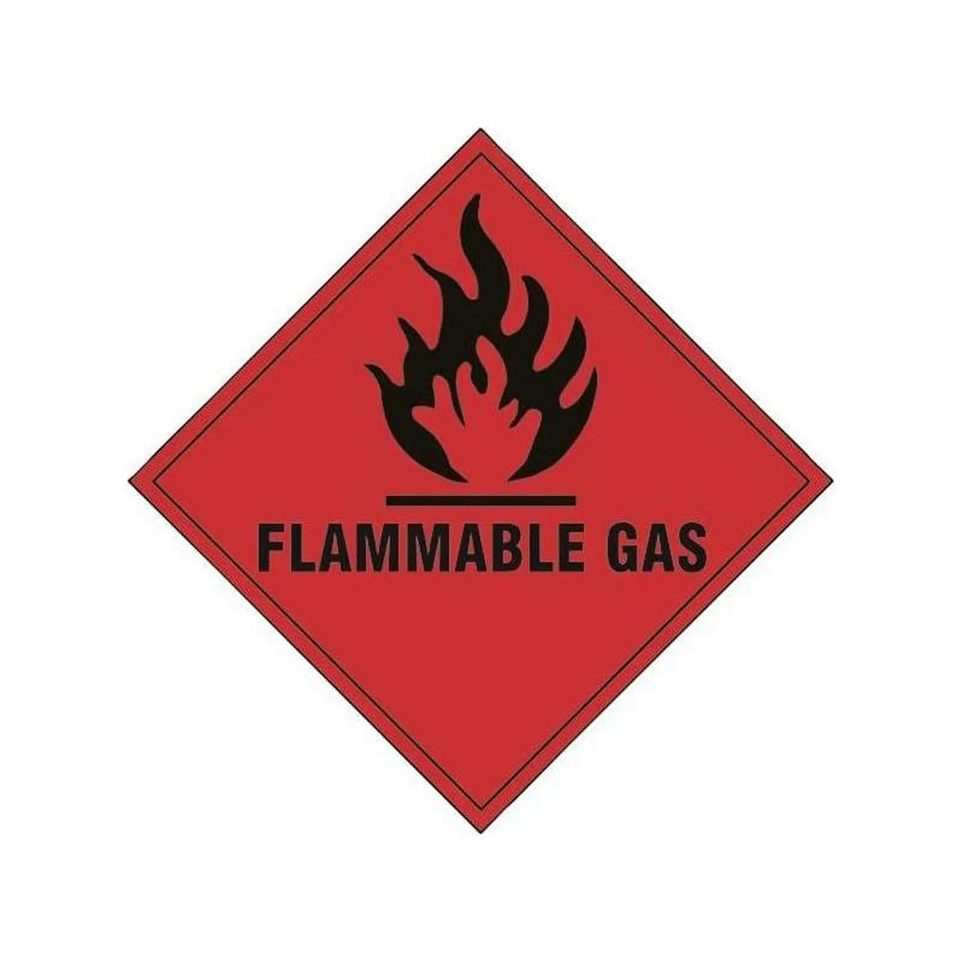 Scan Flammable Gas - Self Adhesive Vinyl Sign 100 x 100mm
