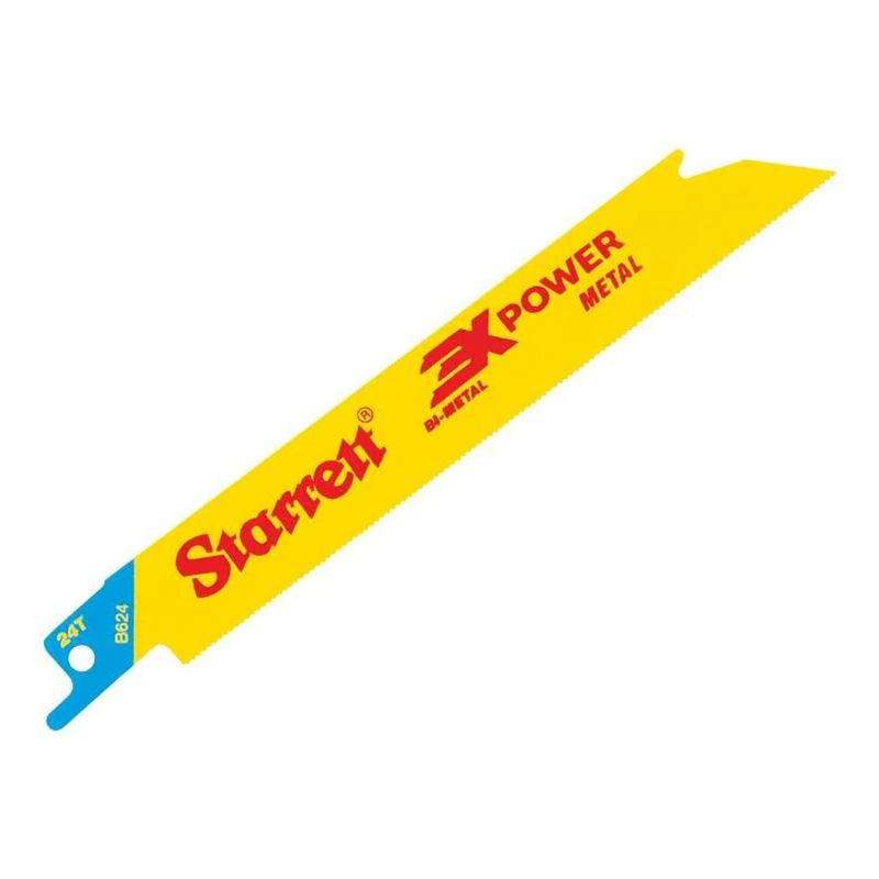 Starrett B624-5 Bi-Metal Reciprocating Blade, Metal Straight 152mm 24 TPI (Pack 5)