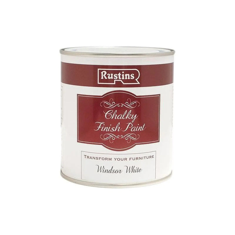 Rustins Chalky Finish Paint Windsor White 500ml