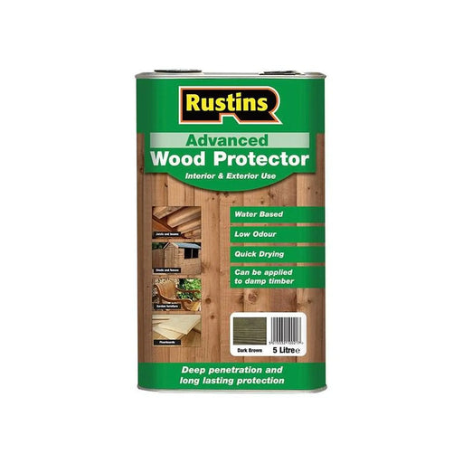 Rustins Advanced Wood Preserver Dark Brown 5 litre