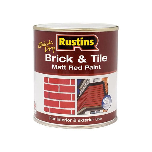 Rustins Quick Dry Brick & Tile Paint Matt Red 500ml