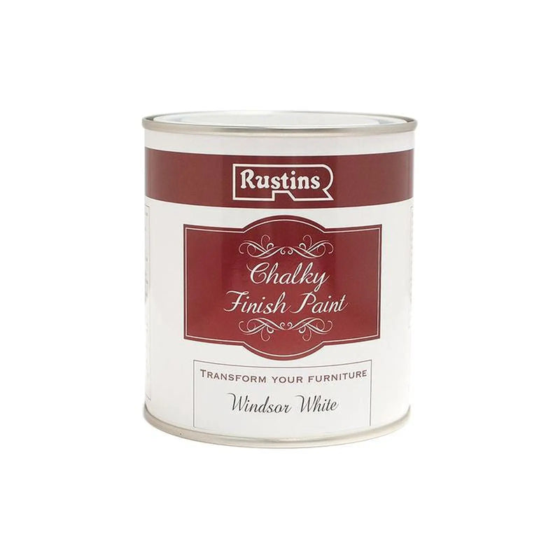 Rustins Chalky Finish Paint Windsor White 250ml