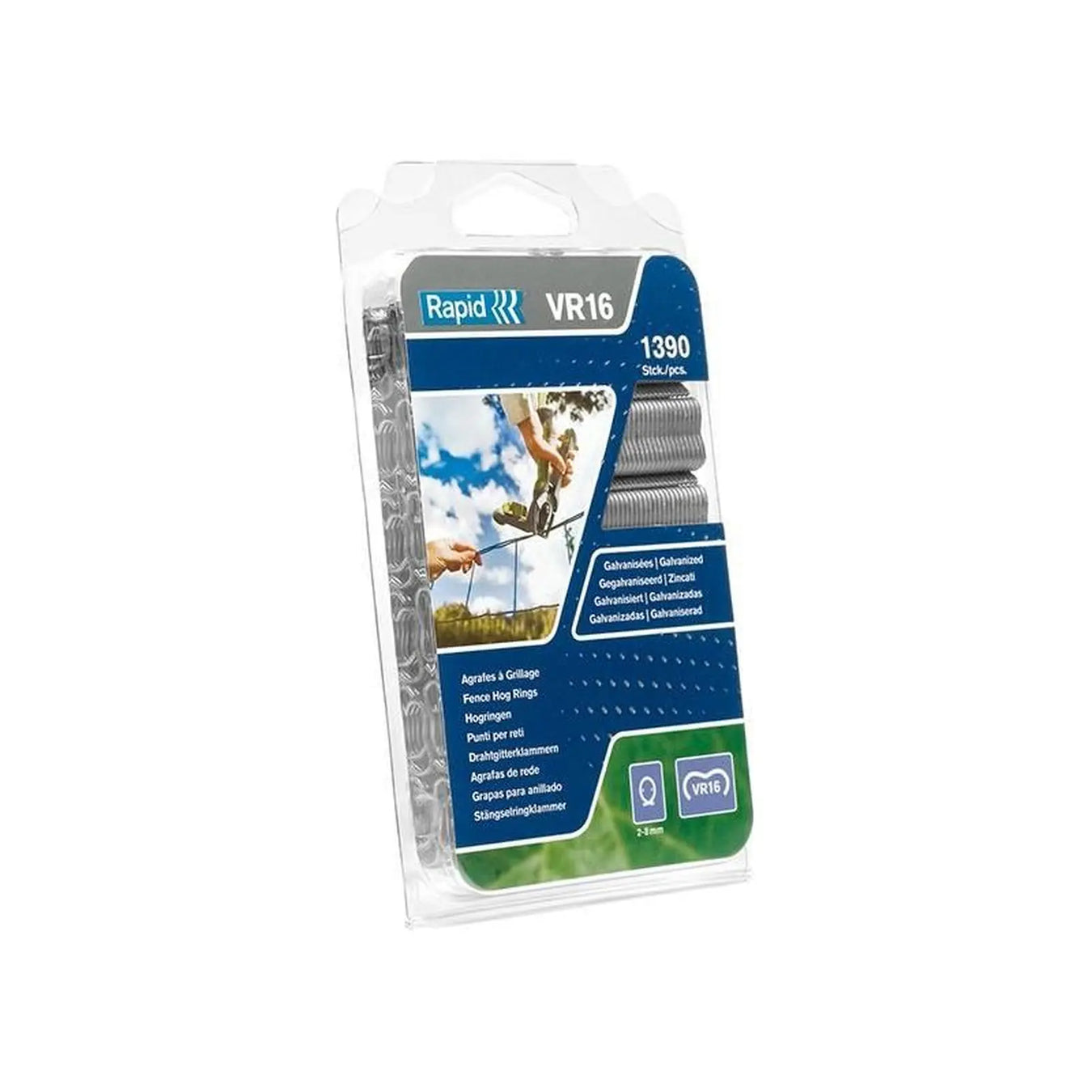Rapid VR22 Fence Hog Rings Pack 1600 Green Boxed