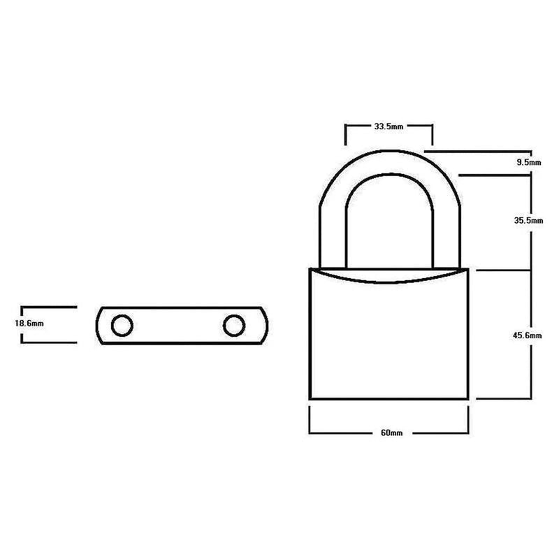 Squire LN60 Lion Range Brass Padlock 60mm