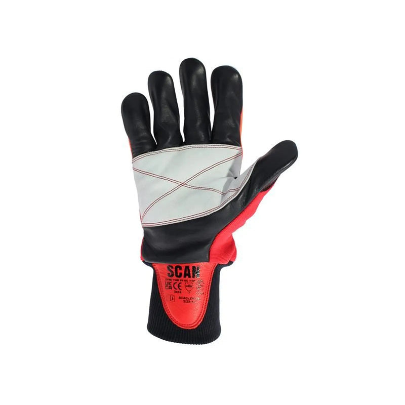 Scan Class 1 Dual Hand Chainsaw Leather Gloves - XL (Size 10)