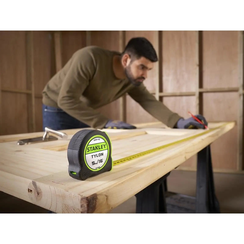 STANLEY Hand Tools Hi-Vis Tylon Tape Measure 5m (16ft) (Width 25mm)